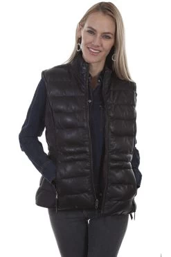 Reversible Ribbed Leather Vest