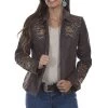 Embroidered Leather Jacket