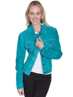 Suede Jean Jacket -WildWestFashionFinds Scully20L10720Suede20jean20jacket 03