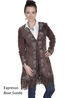 Fringe Embroidered Suede Coat -WildWestFashionFinds Scully20L16520Fringe20Embroidered20Suede20Coat 05