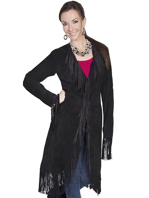 Suede Fringe Maxi Coat 1 Suede Fringe Maxi Coat