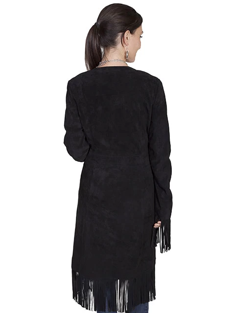 Suede Fringe Maxi Coat 2 Suede Fringe Maxi Coat - Image 2