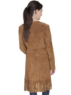 Suede Fringe Maxi Coat 8 Suede Fringe Maxi Coat -WildWestFashionFinds Scully20L1920Suede20fringe20maxi20coat 04