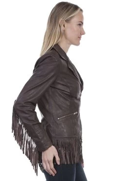 Fun Loving Fringe Leather Jacket -WildWestFashionFinds Scully20L22120Fringe20leather20jacket 03