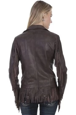 Fun Loving Fringe Leather Jacket -WildWestFashionFinds Scully20L22120Fringe20leather20jacket 04