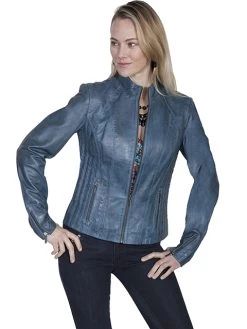 Ribbed Leather Jacket -WildWestFashionFinds Scully20L33120Ribbed20leather20jacket 04