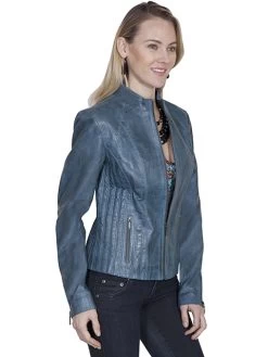 Ribbed Leather Jacket -WildWestFashionFinds Scully20L33120Ribbed20leather20jacket 05