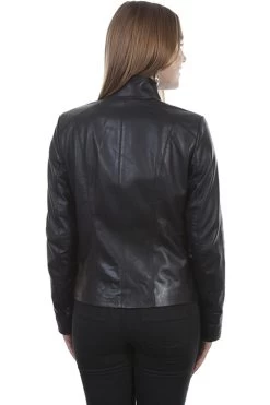 Stand Up Collar Leather Jacket -WildWestFashionFinds Scully20L520Stand20up20collar20leather20jacket 04