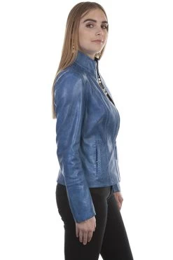 Stand Up Collar Leather Jacket -WildWestFashionFinds Scully20L520Stand20up20collar20leather20jacket 07