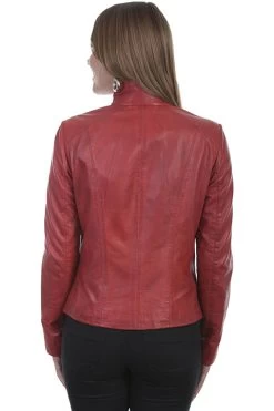 Stand Up Collar Leather Jacket -WildWestFashionFinds Scully20L520Stand20up20collar20leather20jacket 12