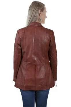 Ladies Tailored Lambskin Blazer 7 Ladies Tailored Lambskin Blazer -WildWestFashionFinds Scully20L64620Tailored20leather20blazer 04