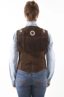 Hand Laced And Bead Trim Vest -WildWestFashionFinds Scully20L75520Hand20laced20bead20trim20vest 08