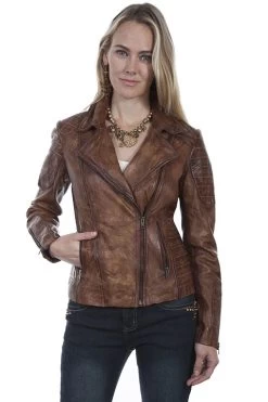 Eyecatching Sanded Leather Jacket