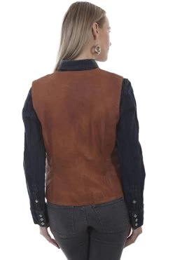 Ladies Leather Vest (XLarge / Cognac)