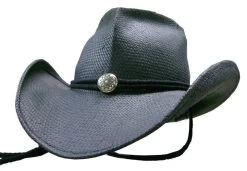 Shady Brady Toyo Straw Western Hat (Black-Non Vented-Medium) -WildWestFashionFinds Shady20Brady207PW3220Vaquero 04