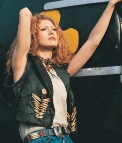 Ladies Western Shybu Cowhide Vest