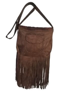 Inlaid Hand Tooled Fringed Leather Cross Body Shoulder Bag -WildWestFashionFinds Tooled Leather Bag Black20650x975 04