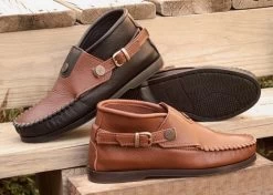 Women's Buckle Moccasin Chukka Boots