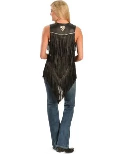 Yucaipa Leather & Rhinestone Vest -WildWestFashionFinds Yucaipa20Vest203Q20Brown 04