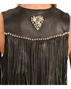 Yucaipa Leather & Rhinestone Vest -WildWestFashionFinds Yucaipa20Vest203Q20Brown 05