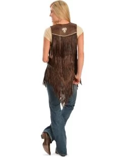 Yucaipa Leather & Rhinestone Vest -WildWestFashionFinds Yucaipa20Vest203Q20Brown 09