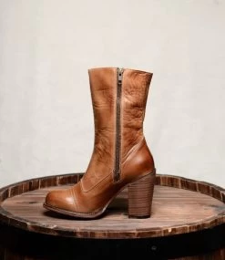 Amelia Rustic Tan Fashion Snap Side Western Boots -WildWestFashionFinds amelia tan 2 03