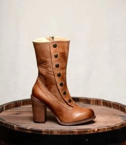 Amelia Rustic Tan Fashion Snap Side Western Boots -WildWestFashionFinds amelia tan 2 04