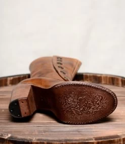 Amelia Rustic Tan Fashion Snap Side Western Boots -WildWestFashionFinds amelia tan 2 06