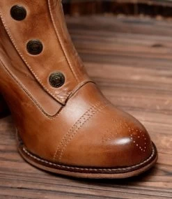 Amelia Rustic Tan Fashion Snap Side Western Boots -WildWestFashionFinds amelia tan 2 07