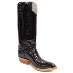 Black Patent Leather Cowboy Boot