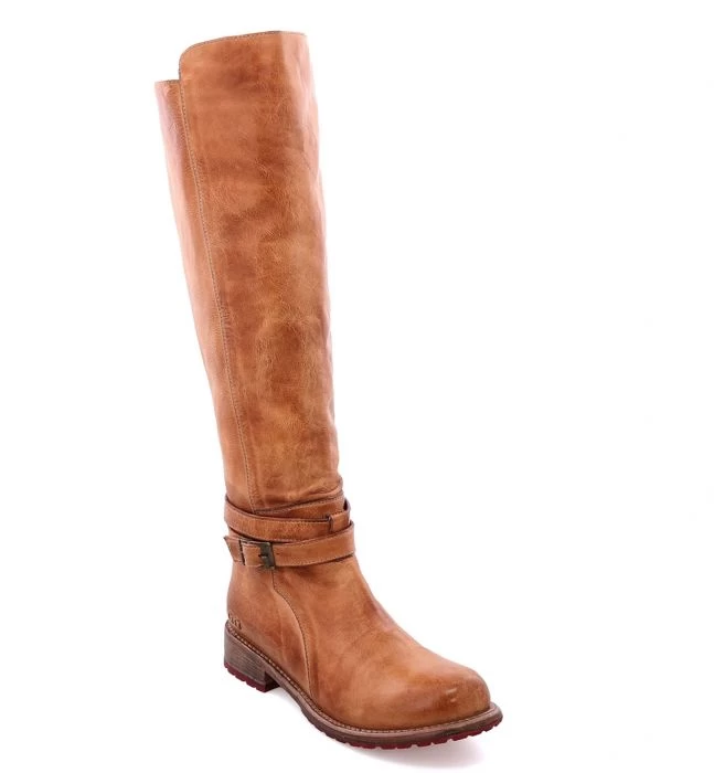 Bristol Ladies Tan Rustic Leather Riding Boots