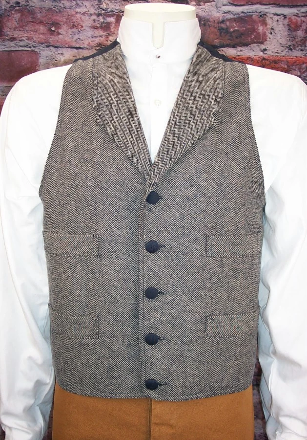Men's Comstock Wool Old West Frontier Vest 2 Men's Comstock Wool Old West Frontier Vest - Image 2