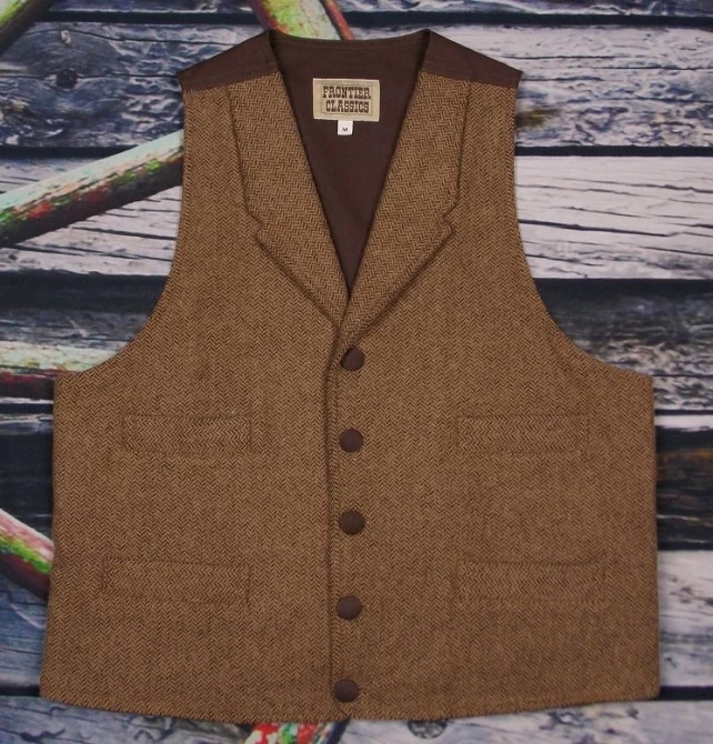Men's Comstock Wool Old West Frontier Vest 3 Men's Comstock Wool Old West Frontier Vest - Image 3