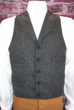 Men's Comstock Wool Old West Frontier Vest 8 Men's Comstock Wool Old West Frontier Vest -WildWestFashionFinds comstock mens frontier classic wool western vest 3