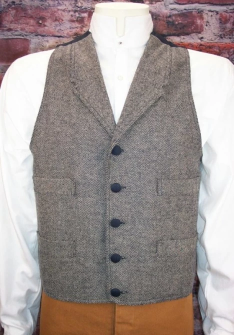 Men's Comstock Wool Old West Frontier Vest 5 Men's Comstock Wool Old West Frontier Vest - Image 5