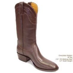 Godiva Smooth Leather Cowboy Boot