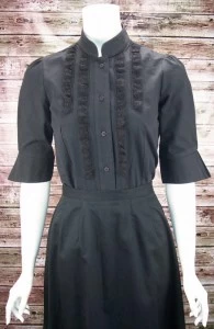 Karen Frontier Style Short Sleeve Lace Blouse