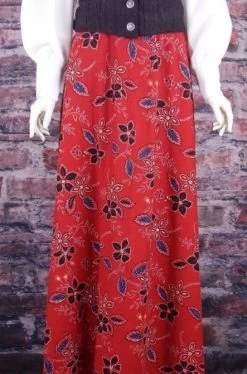 Classic Old West Cotton Walking Skirt (Large / Black)