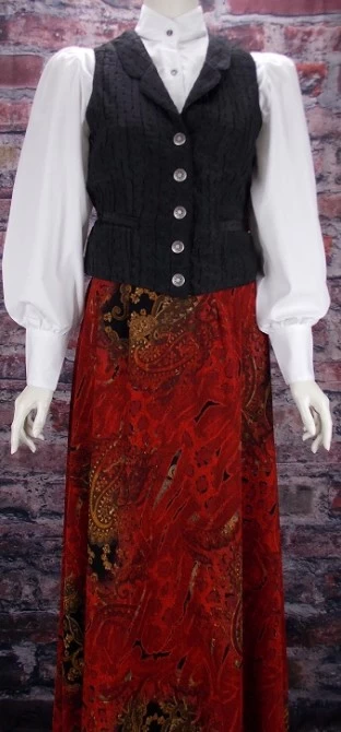 Classic Old West Cotton Walking Skirt (Small / Navy) 2 Classic Old West Cotton Walking Skirt (Small / Navy) - Image 2