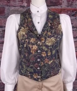 Classic Western Sheridan Tapestry Vest (Purple / Medium) -WildWestFashionFinds ladies old west classic sheridan tapestry vest 3 1