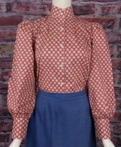 Ladies Old West Garden City Frontier Cotton Blouse -WildWestFashionFinds ladies old west garden city frontier cotton blouse 3