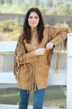 Zapata Thigh Length Leather Coat