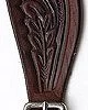 Leaf Tooling Western Leather Spur Strap