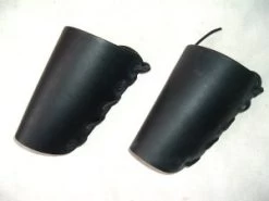 Leather Western Cowboy Laced Shooter's Cuffs