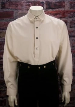 Mens 1861 Shiloh Classic Cotton Pullover Frontier Shirt -WildWestFashionFinds mens 1861 shiloh classic cotton pullover frontier shirt 3