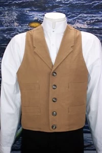 Mens Dakota Old Frontier Cotton Blend Cowboy Vest