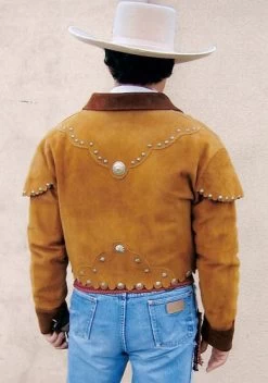 Mens Deerskin Leather Vaquero Short Waist Jacket