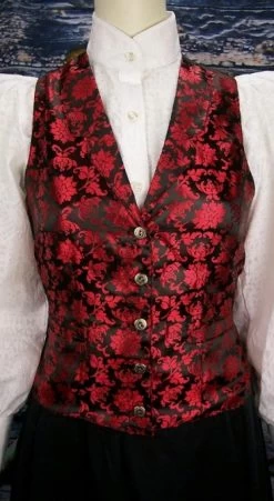 Ms. Kitty’s Saloon Floral Jacquard Old Frontier Western Vest