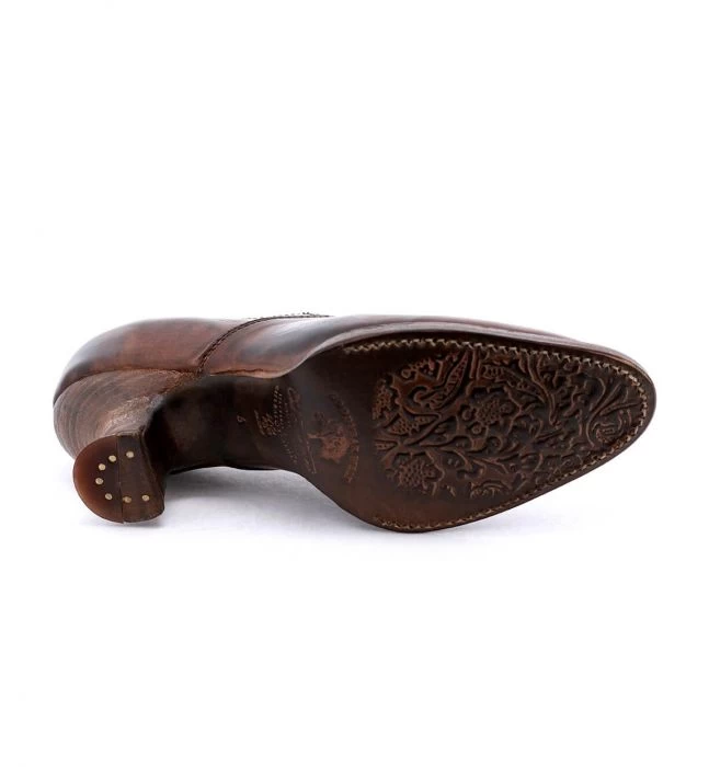 Janet Teak Leather Shoes Old West Victorian Style 6 Janet Teak Leather Shoes Old West Victorian Style - Image 6