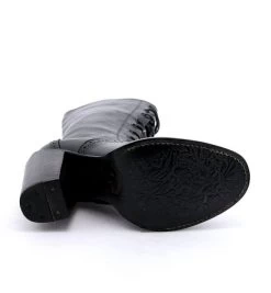 Ariana Black Leather Lace Up Fashion Western Boot -WildWestFashionFinds oak20tree20farms20Ariana20tall20boots20black20rustic 06